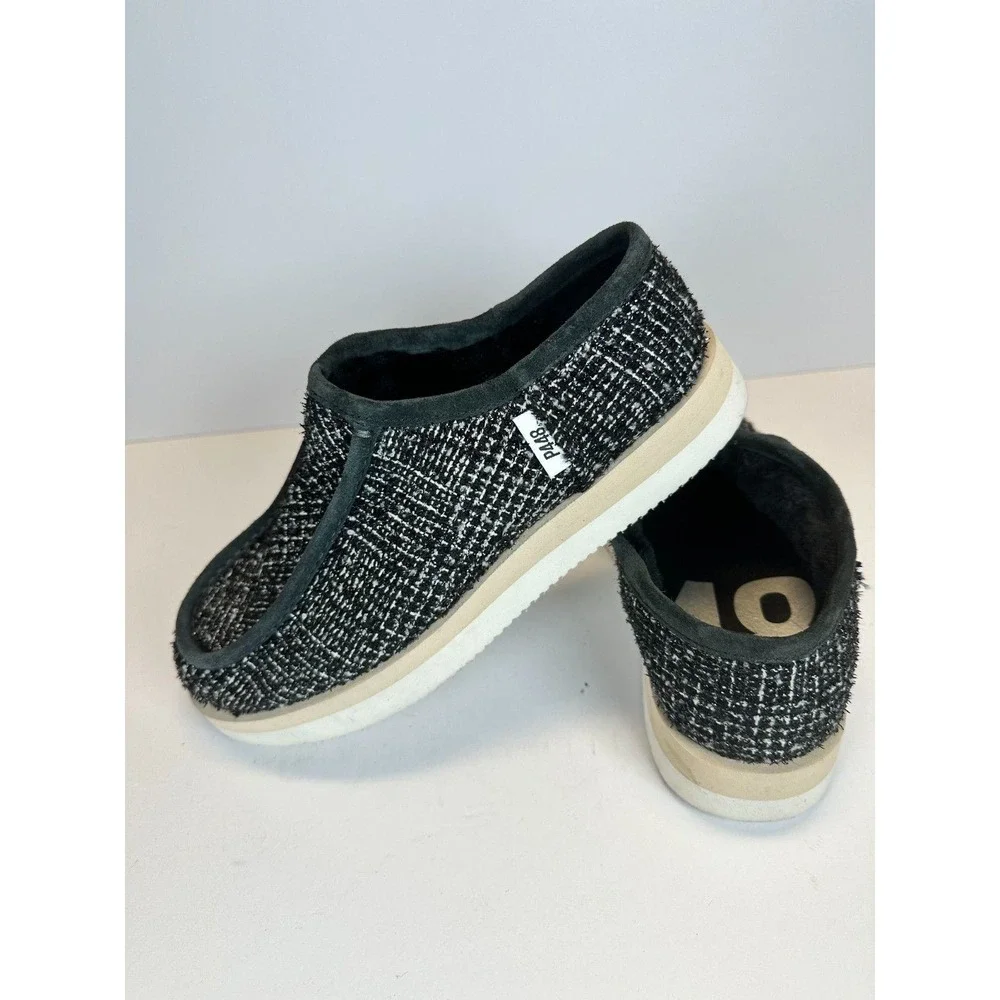 P448 S22 Palermo Women Size 39 Black White Tweed Vibram Sole Loafer